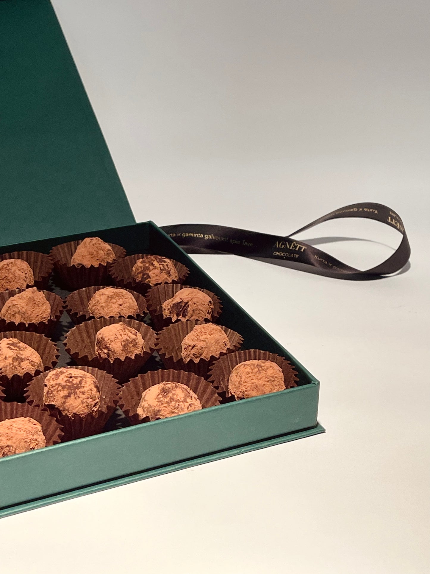 Mix of 16 Truffles: 8 Gourmet Dark Chocolate Truffles with Porcini Mushrooms & 8 Salted Caramel Truffles
