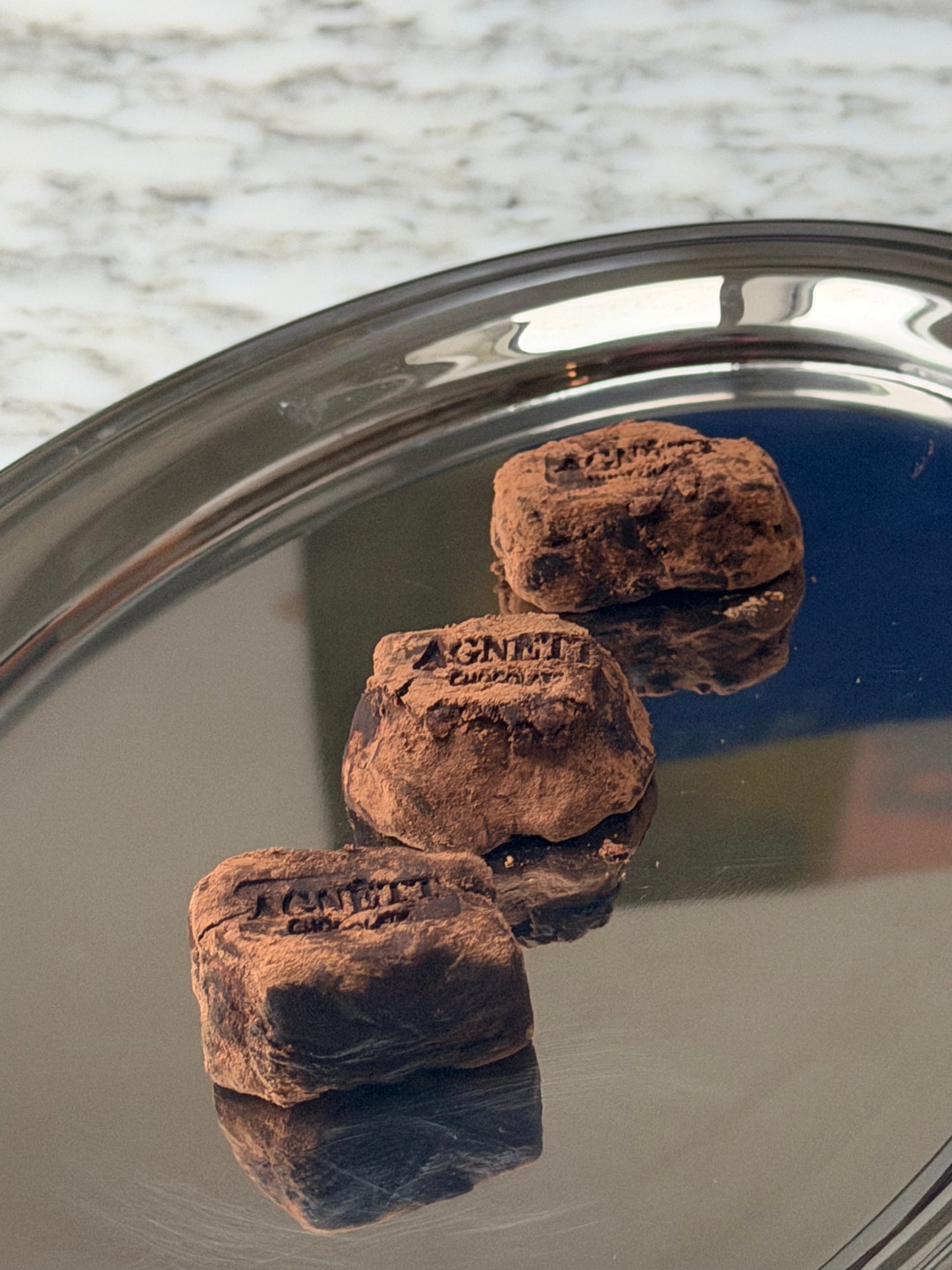 Mix of 16 Truffles: 8 Gourmet Dark Chocolate Truffles with Porcini Mushrooms & 8 Salted Caramel Truffles