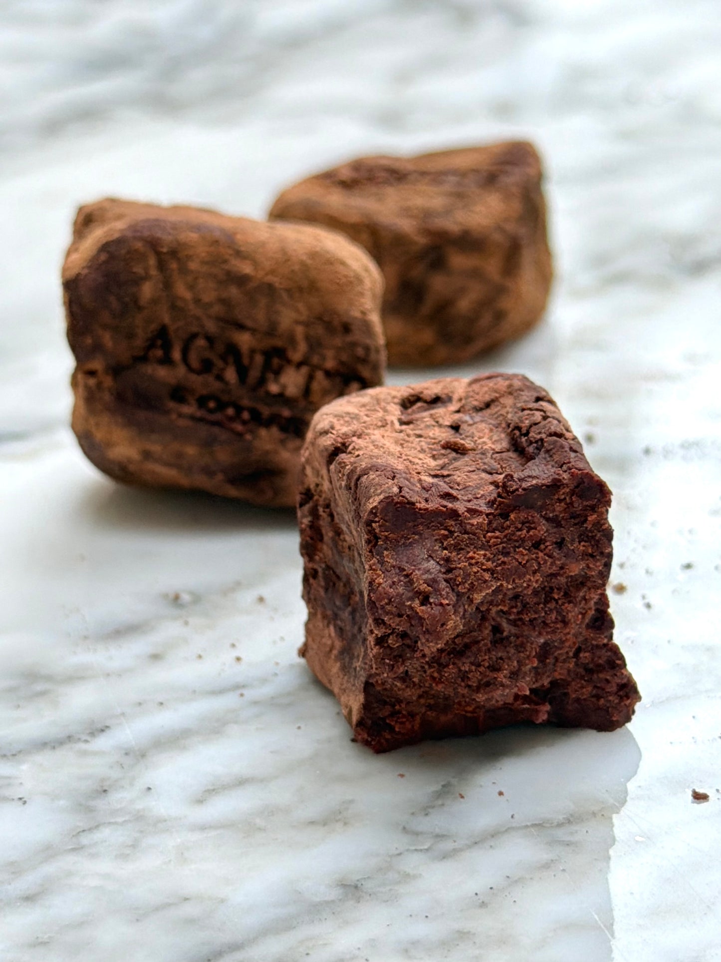 Mix of 16 Truffles: 8 Gourmet Dark Chocolate Truffles with Porcini Mushrooms & 8 Salted Caramel Truffles